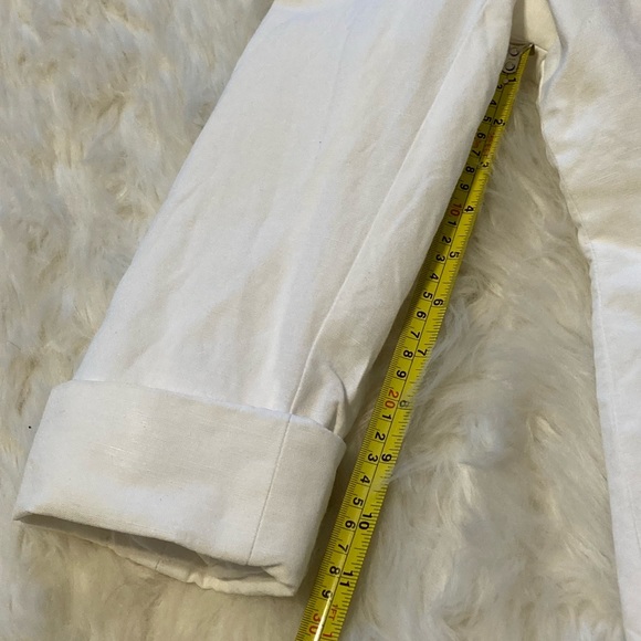 Alex Marie women’s blazer size 8 gold double button Miami Vice vibes linen blend - Picture 6 of 11